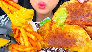 ASMR CRISPY CHICKEN TACO amp CHEESY NACHO FRIES MUKBANG FAST FOOD TACO BELL EATING SOUNDS ASMR PHAN [upl. by Leirraj]