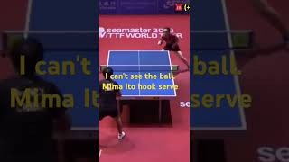 Mima Ito snake serve tabletennis [upl. by Enyar]