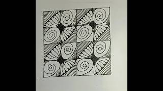 zentangle inspired artpattern 12 doodling therapyfloral zentangles pattern [upl. by Kcirneh201]