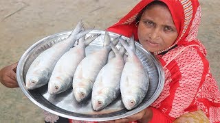 Village Food Ilish Macher Jhol Recipe Tasty amp Spicy Cooking Traditional Bengali Hilsa Fish Curry [upl. by Ttevi]