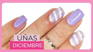 Uñas para DICIEMBRE 2024 paso a pasoTutorial Fácil para fiestas [upl. by Aenea]