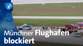 „Letzte Generation“ Münchner Flughafen vorübergehend von Klimaaktivistinnen blockiert [upl. by Ymaj]