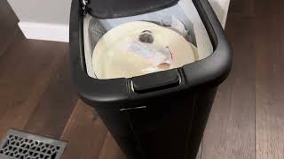 Real Review of My Hefty One Touch Kitchen Trash Can 133 Gallon [upl. by Tati337]