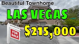 Las Vegas Townhomes FOR SALE Under 220k [upl. by Aidnis849]