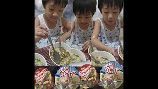 LUKIES FIRST TIME TO TASTE NISSIN SOUPER MEAL CUP NOODLES OUR DAY IN ORDINARY DAY [upl. by Ennahoj]