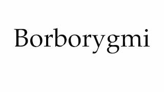 How to Pronounce Borborygmi [upl. by Kistner]