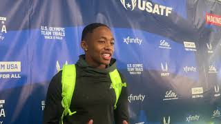 Quincy Wilson Reacts to 6th Place Finish in 400m Hopes To Qualify for Paris Olympic 4x4 Relay Pool [upl. by Aehsrop459]