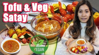 Tofu amp Veg Satay Skewers  Easy vegan recipe [upl. by Nisay]