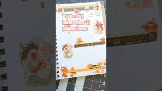 COZY Witch Bakery 🍞 Monthly Planner Spread Idea  Stickii Club Stickers Fall Theme planwithme [upl. by Sivahc]