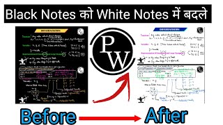 How to change black background to white background  PW ke pdf ke background ko kaise change kre [upl. by Geoffrey316]