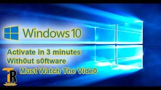 Windows 10 activate without any software in 3 minutes [upl. by Konyn]