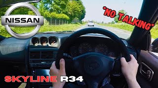 NISSAN SKYLINE R34 POV DRIVE  TURBOEXHAUST SOUNDS [upl. by Nathanson]