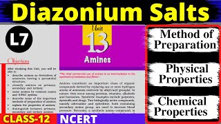 L7 Diazonium Salt  Preparation  Chemical Reactions Diazonium Coupling Reaction  Class 12  NEET [upl. by Fagan]