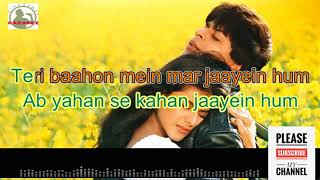 Tujhe dekha to yeh jana sanam full karaoke track with lyrics [upl. by Ajiak]