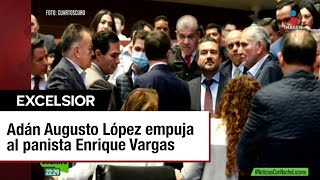 Pelea en el Senado Adán Augusto y Enrique Vargas cerca de los golpes tras discusión [upl. by Aer]