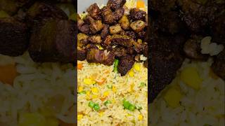 Steak fried rice quick and simple dinner asmr dinnerrecipe friedrice dinnerideas easyrecipe [upl. by Merissa]