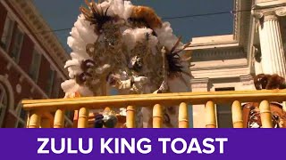 Zulu King toasts at Mardi Gras in New Orleans 2022 [upl. by Erreip380]