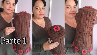 Funda para Licuadora Navideña parte 1 crochetnavidad normaysustejidos crochet handmade [upl. by Auqinimod537]