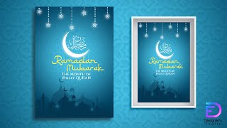 Ramadan Kareem Greeting Card Design  Islamic Card Design Poster Design for Ramadan 2 [upl. by Ethban]