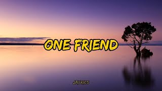 ONE FRIEND Lyrics  Dan Seals [upl. by Melantha]