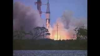 NASA footage of the launch of Apollo 7 the first manned Apollo on a Saturn IB rocket [upl. by Norda]