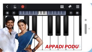 Appadi Podu  Easy Piano Tutorial With Notes  Ghilli Songs  Thalapathy Vijay [upl. by Sedruol]