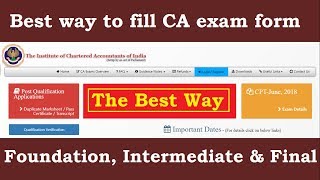 Right way to apply CA IPCC Exam form Online [upl. by Meghann]