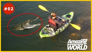 The Dangerous Encounter Kayaker vs Crocodile Prank  Part 2 [upl. by Sirraj]