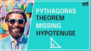 How to find a missing hypotenuse Pythagoras theorem [upl. by Atirahc]