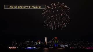 Odaiba Rainbow Fireworks  Japan 2024 [upl. by Nyrehtac766]