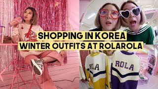 Shopping in Korea Winter Outfits at Rolarola 2018 Hongdae  Q2HAN [upl. by Fagen]