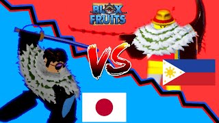 Philippines Vs Japan  Blox Fruits PvP Blox Fruits Olympics Part 1 [upl. by Ecertap]