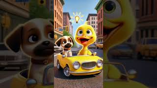 The Little Duck amp Cute Puppy Ride in a Luxury Electric Car duck ducks puppy duckshorts [upl. by Rheinlander33]