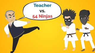 School Teacher Fights Ninjas  Learn English  Practice English  English listening [upl. by Man]