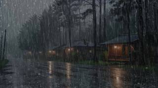 HEAVY RAIN and THUNDER on Tin Roof to Sleep Fast  Thunderstorm to Study or Relax HQ [upl. by Ynohtnad183]