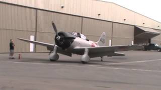 Replica Aichi D3A quotValquot Dive Bomber Engine Startup and Taxi [upl. by Eicul]