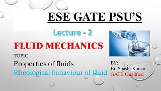 Rheological Behaviour of Fluids  Rheology  lec2  Fluid Mechanics [upl. by Anirod]