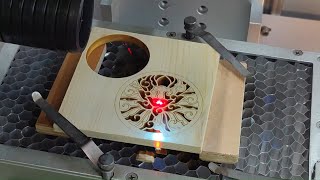 Wood Cutting By Cosmo UV Laser Machine [upl. by Elbertina921]