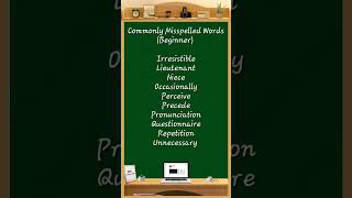 Commonly Misspelled Words 117 spellingmistakes spellingerrors spelling exam education [upl. by Swarts740]