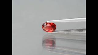 111ct Natural Maple Reddish Orange Sapphire from Songea Tanzania Certified [upl. by Enomis891]