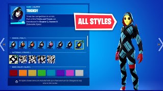 TRICKS AND TREATS SKINS ALL STYLES amp COMBOS  FORTNITE CUSTOM HALLOWEEN SKINS GAMEPLAY [upl. by Noreht]