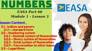 Numbers  Mathematics  lesson 3  EASA Part 66 Module 1 Aircraft Maintenance engineering [upl. by Cirala]