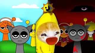 Lost in Sprunk Incredibox Banana Cats Hilarious Escape Adventure 🐱 Baby Banana Cat Compilation [upl. by Rasaec]