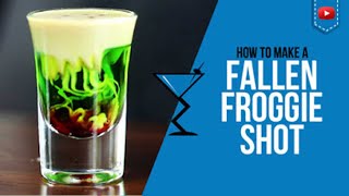 Fallen Froggie Shot  How to make a Fallen Froggie Shot Recipe for Halloween [upl. by Ytrebil]