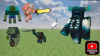 Warden vs All mutant zombie in Minecraft full fight [upl. by Lieberman862]