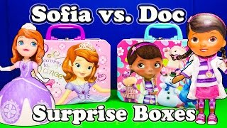 What is inside the Doc McStuffins and Sofia the First Surprise Boxes [upl. by Wildon993]