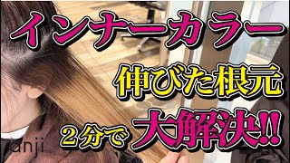 【２分でわかる】インナーカラー伸びたらどうする？秘技を大公開！＜イヤリングカラー＞ [upl. by Koziara397]