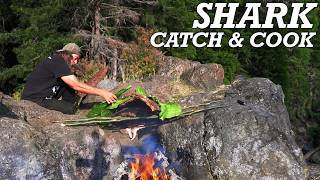 Shark and Salmon Catch amp Cook on a Bushcraft Smoker [upl. by Prior]