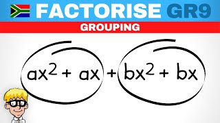 Gr 9 Factorisation Grouping Introduction [upl. by Seuqcaj]