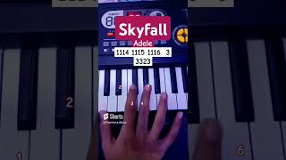 Skyfall  Adele Easy Piano Tutorial tiktok viral shorts [upl. by Aicnerolf]